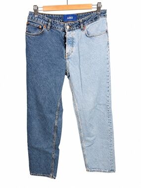 JJXX Two-Tone Straight Leg Jeans | W29 L30 | Mid Waist